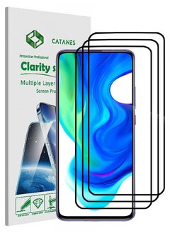 CATANES 3 Pack For Xiaomi Poco F2 Pro Screen Protector Tempered Glass Full Glue Back  - Image 1