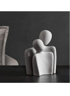 Generic Orientway Home Décor Modern Romantic Abstract Art Ceramic Statue,Table Decorations For Dining Room,Living Room,Office Centerpiece,Gift For Anniversary,Wedding,Valentines Day-White  - Image 2