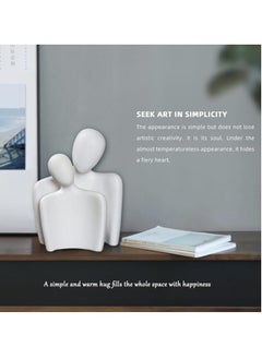 Generic Orientway Home Décor Modern Romantic Abstract Art Ceramic Statue,Table Decorations For Dining Room,Living Room,Office Centerpiece,Gift For Anniversary,Wedding,Valentines Day-White  - Image 4
