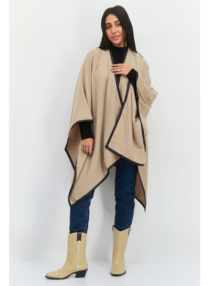 Jones New York - Women Knitted Super Soft Scarves 195 x 86 cm, Taupe - Image 1