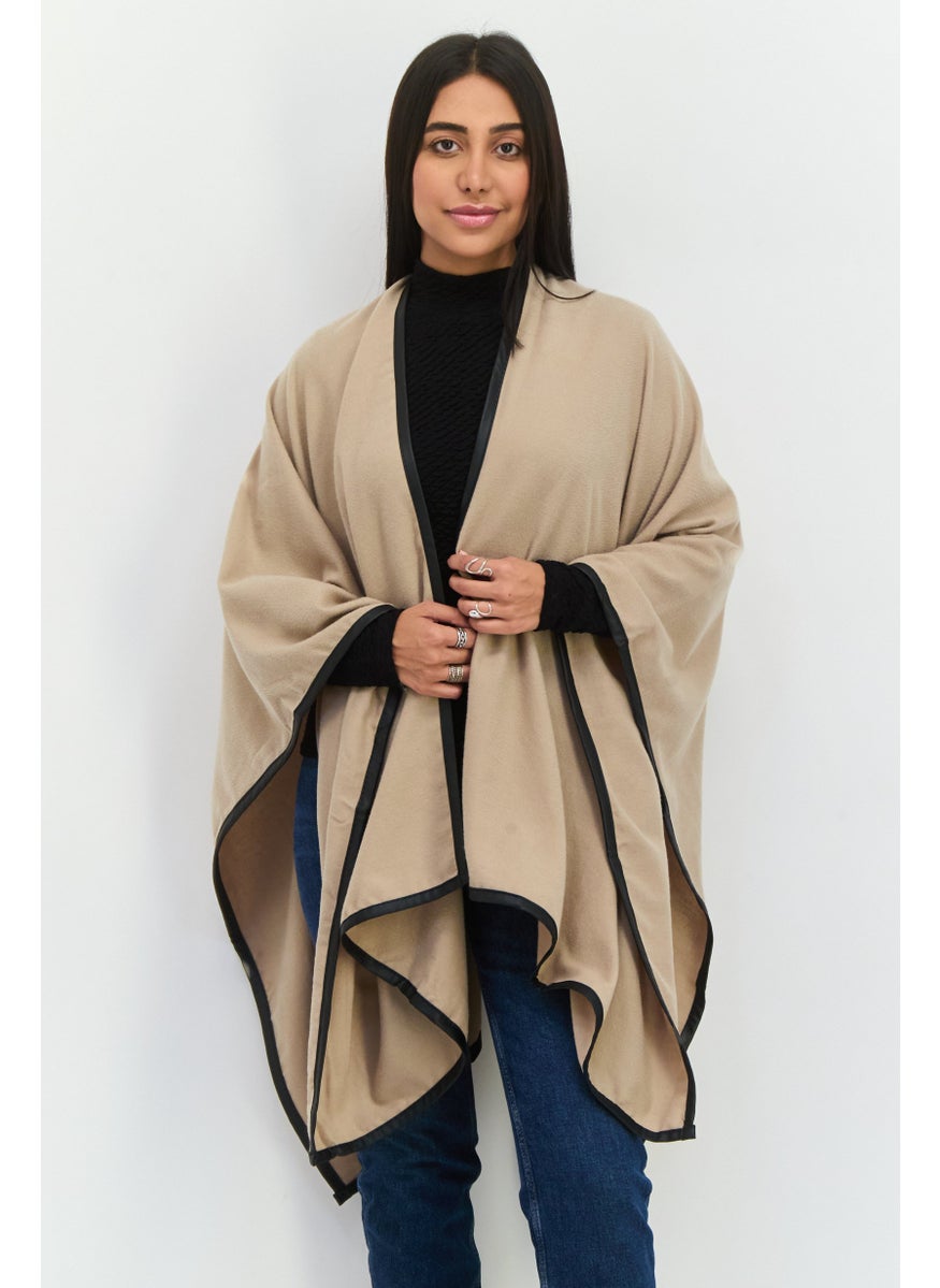 Jones New York - Women Knitted Super Soft Scarves 195 x 86 cm, Taupe - Image 1