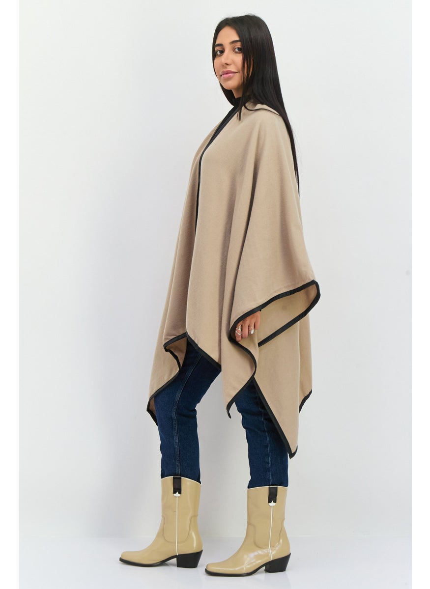 Jones New York - Women Knitted Super Soft Scarves 195 x 86 cm, Taupe - Image 1