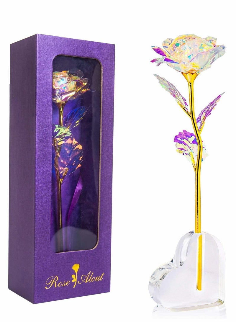 Excefore Forever Rose Gifts for Her, Enchanted Rose Birthday Gifts Aesthetic Room Decor, Wedding Anniversary for Wife, Girlfriend, Presents for Mom, Best Friend, Artificial Flower - Image 1