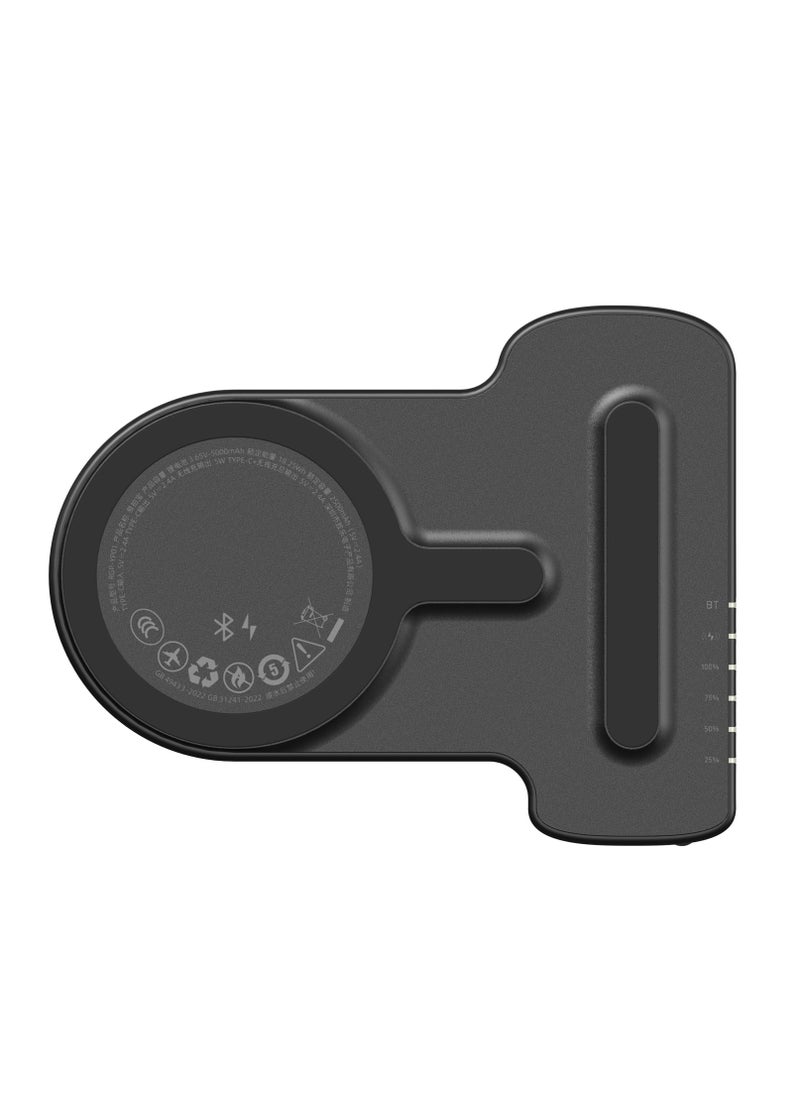 rsilou - YP01  5000 mAh Capacity Magnetic Wireless Fast Charging with Camera Bluetooth Shooting Handle, Type-C Fast Charging, Dual Device Charging Modes, EasySnap Power Bank - Image 1