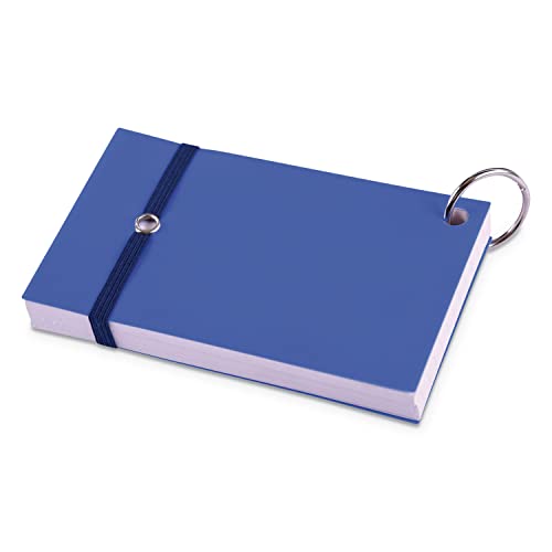 Manaloom Index Cards, White Ruled 3x5 Inch Index Card with Ring, Note Taking Ruled Paper for School, Learning, Journaling, Recipe, Flash Cards | Ring Index Card with Elastic Band - 100 Sheets Per Pad - 3 Pack - Image 4