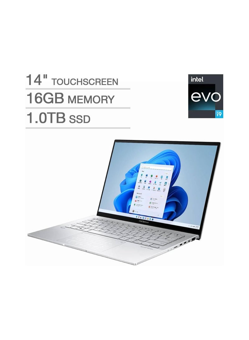 ASUS Zenbook UX3402V 14 Laptop With 14-Inch OLED Touch Display, Core i9-13900H Processr/16GB RAM/1TB SSD/Intel Iris Xe Graphics/Windows 11 Home English Foggy Silver - Image 4