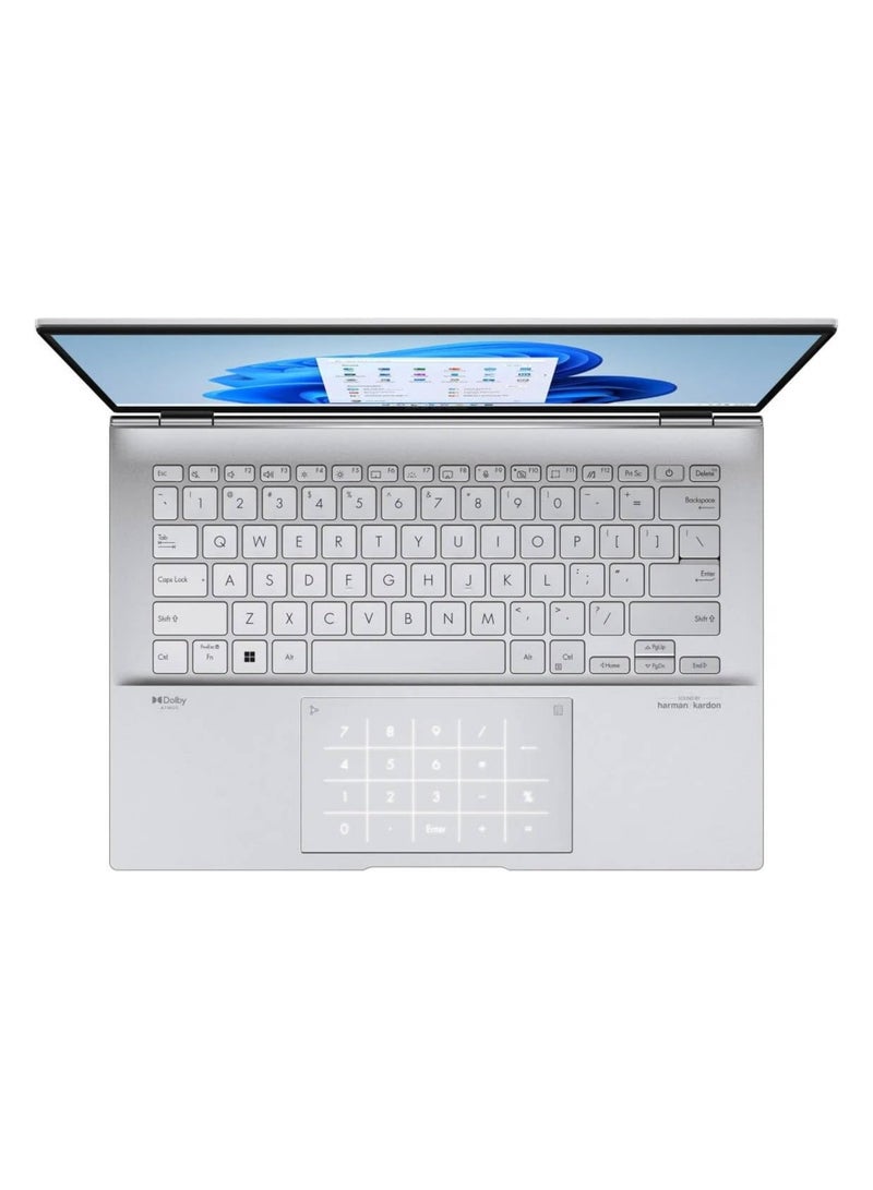 ASUS Zenbook UX3402V 14 Laptop With 14-Inch OLED Touch Display, Core i9-13900H Processr/16GB RAM/1TB SSD/Intel Iris Xe Graphics/Windows 11 Home English Foggy Silver - Image 3