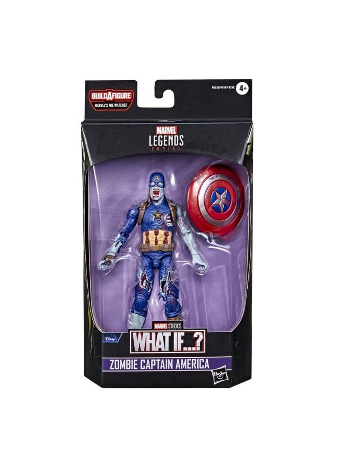 AVENGERS Marvel Legends Series 6Inch Scale Action Figure Toy Zombie Captain America Premium Design 1 Figure And 1 Accessory  - Image 5