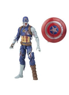 AVENGERS Marvel Legends Series 6Inch Scale Action Figure Toy Zombie Captain America Premium Design 1 Figure And 1 Accessory  - Image 1