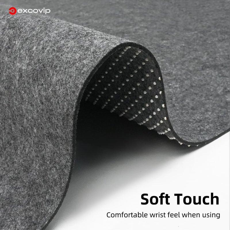 excovip Extended Large Felt Desk Pad Xxl Computer Mat For Desk (90X45Cm) Non Slip Desk Mat For Keyboard And Mouse Desk Writing Mat For Office Home Gray - Image 5