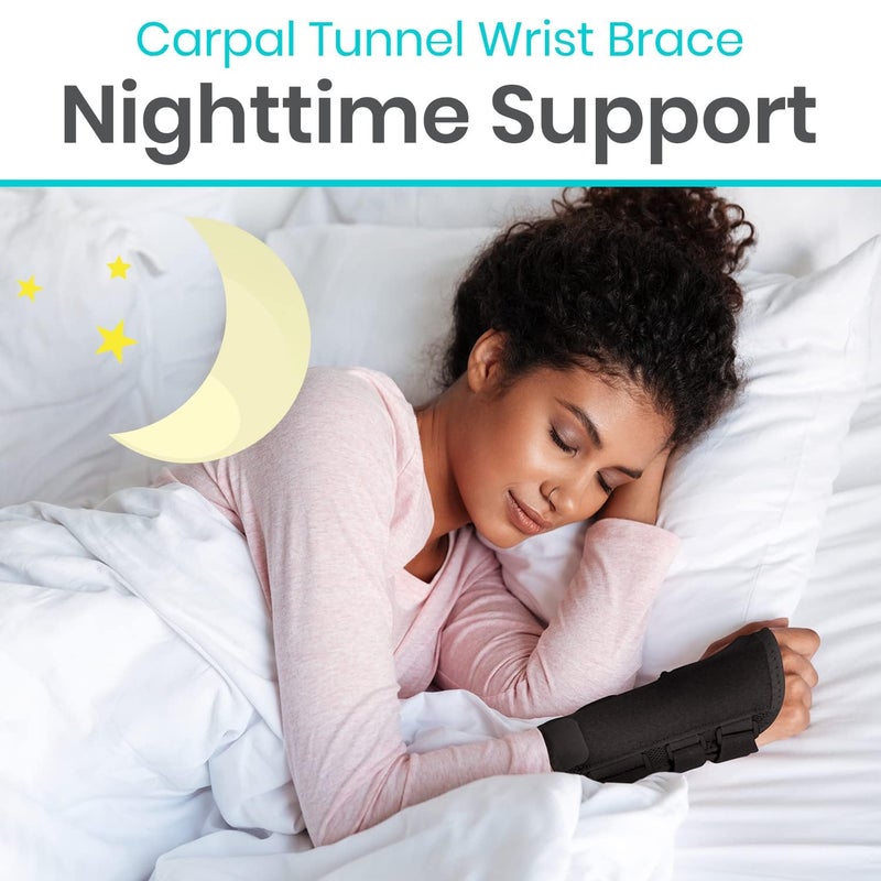 Vive Carpal Tunnel Wrist Brace with Splint for Left or Right Hand  Adjustable Night Wrist Support Splint Immobilizer for Men  Women  Cockup Brace for Arthritis Tendonitis Sprain Injuries  Pain - Image 2