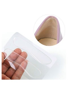 Generic بطانات بطانة للكعب من السيليكون للأحذية الفضفاضة، وسادات للكعب مريحة للأحذية الكبيرة جدًا للرجال والنساء، حشو محسّن لملاءمة الحذاء وراحته، يمنع انزلاق الكعب والبثور (شفاف)...  - Image 1