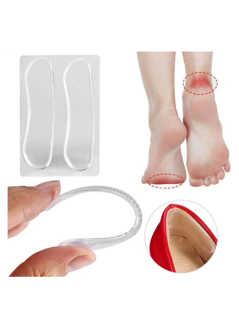 Generic Silicone Heel Grips Liner Cushions Inserts for Loose Shoes, Heel Pads Snugs for Shoe Too Big Men Women, Filler Improved Shoe Fit and Comfort, Prevent Heel Slip and Bliste (Transparent)…  - Image 3