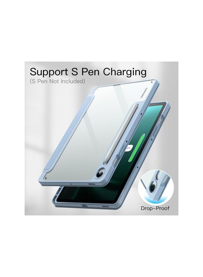 Jetech Case for Samsung Galaxy Tab S9 FE 10.9-Inch with S Pen Holder, Clear Transparent Hard PC Back, Protective Tri-Fold Stand Tablet Cover, Auto Wake/Sleep (Light Blue) - Image 3