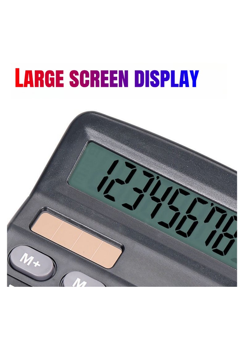 NOVOLAN 12 Digit Calculator Basic Desktop Calculator Solar Practical Calculator Student Calculator Large Lcd Scientific Calculator Non-Slip Oblique View Key Sensitive Office School (White)