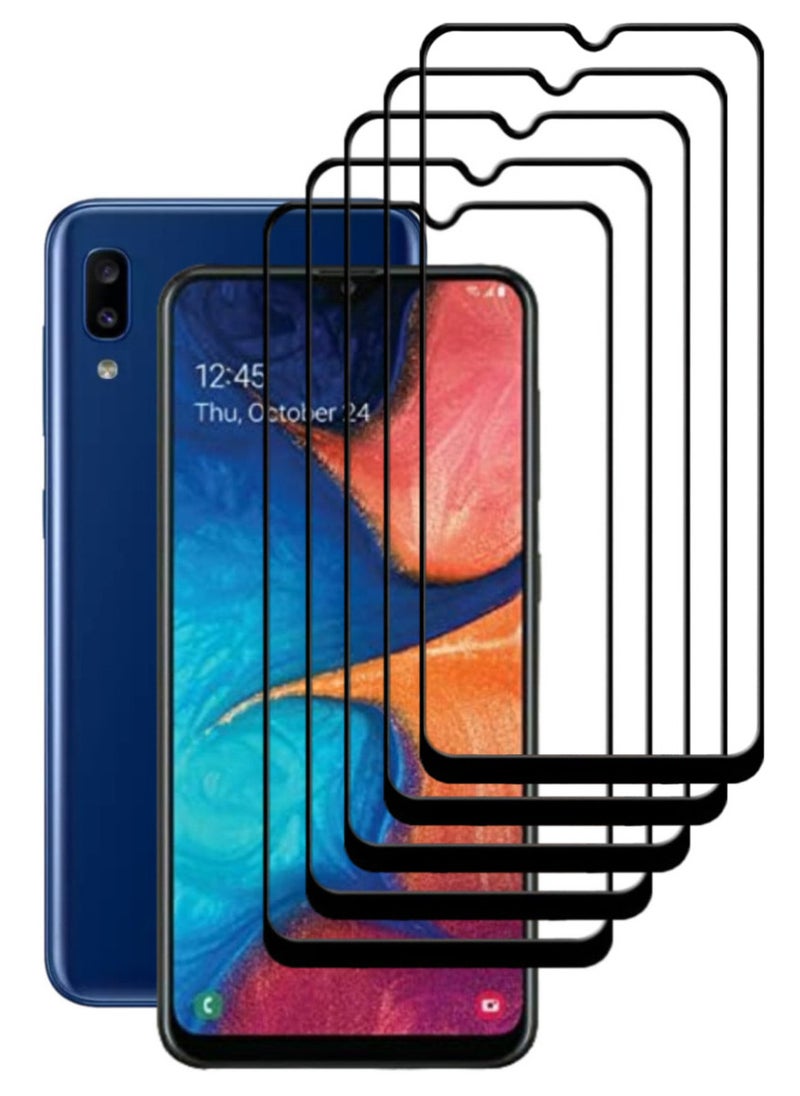 ACLIX 5 Pieces Antistatic ESD Dustproof Premium Quality High Definition Tempered Glass Screen Protector Designed For Samsung Galaxy A20 - Image 1