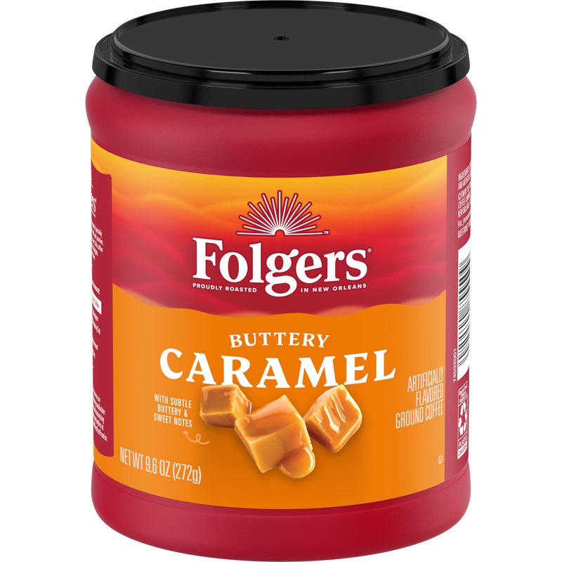 Folgers Buttery Caramel Flavored Ground Coffee, 9.6 Ounce Canister (Pack of 6) - Image 5