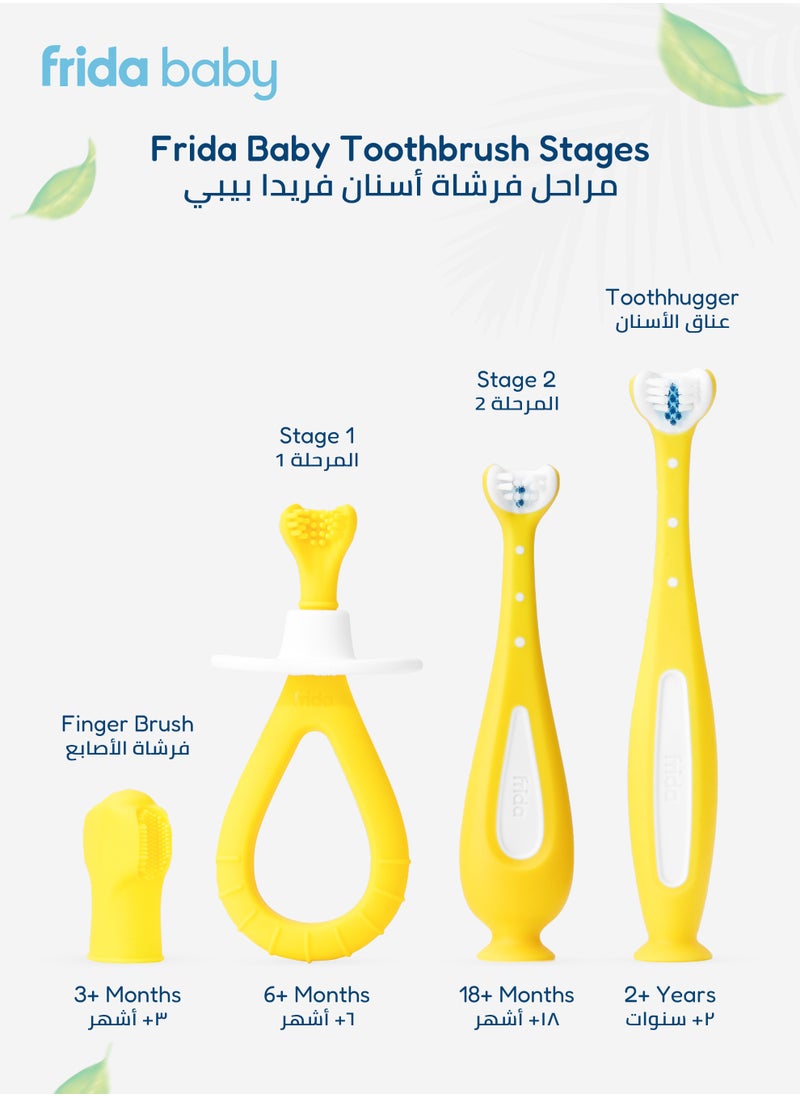 fridababy Grow-With-Me Training Toothbrush Set | Baby & Toddler Oral Care | 2-Stage Soft Bristle Brush | Easy Grip Handle | BPA-Free | Safe & Effective Gum Massage  - Image 5