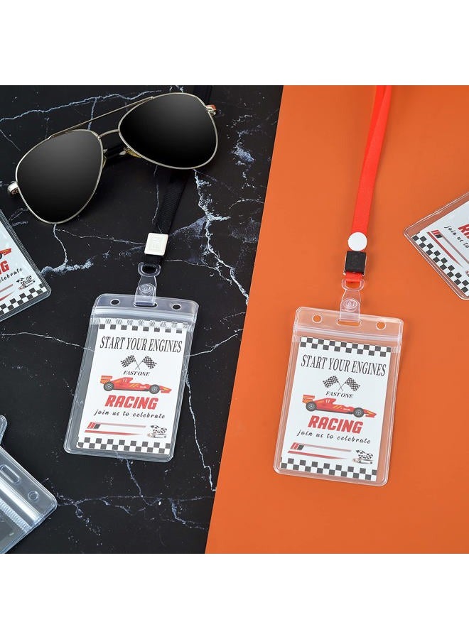 DLUGOPIS 10 Pcs Race Party Tickets with Lanyards Invitations Race Car Birthday Party Supplies Racing Theme Favors Gamer Vip Pass Accessories for Race - Image 5