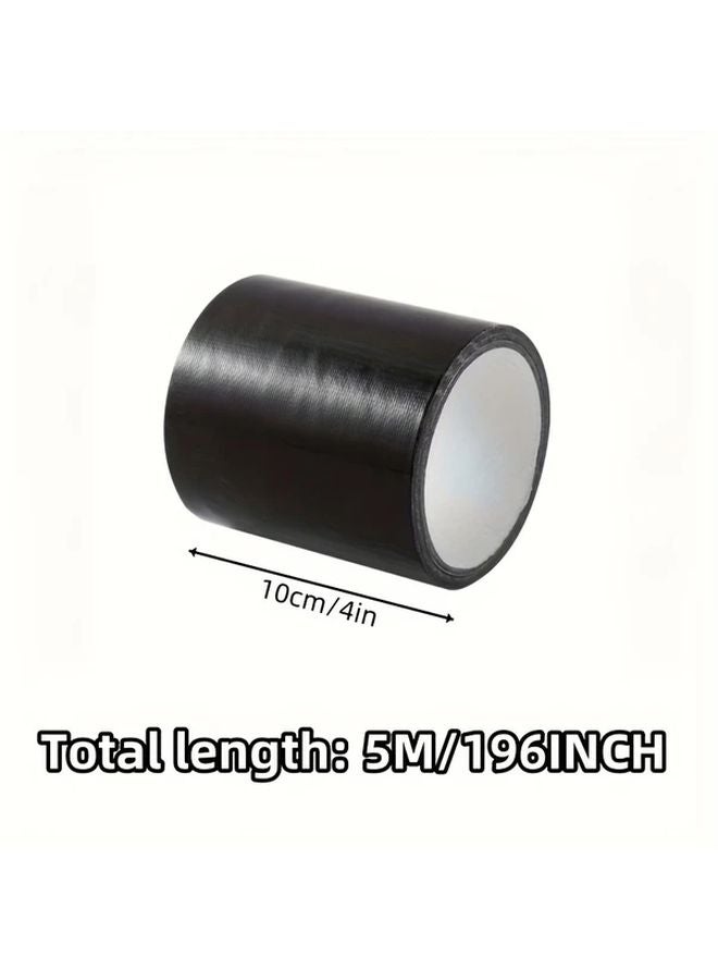 شريط إصلاح قماشي أسود مقاس 4 بوصات للثقوب والشقوق والتآكل في السكوتر والسجاد - Image 1