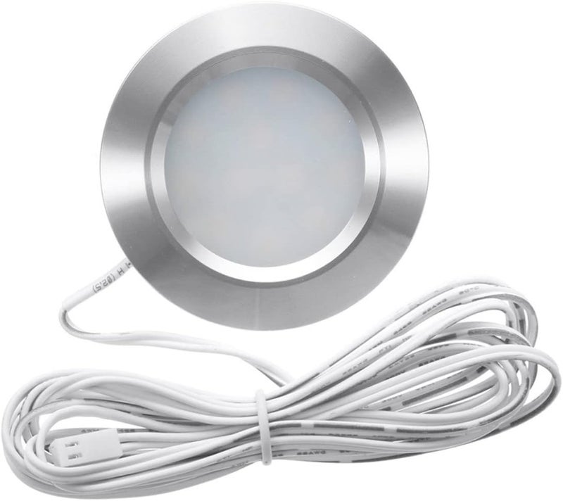 Silver Waterproof 12 LED Recessed Downlight Ceiling Lamp 12V For RV Boat Cabinet - Image 1