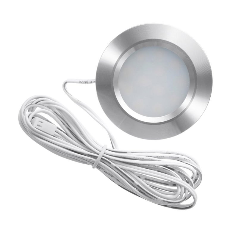 Silver Waterproof 12 LED Recessed Downlight Ceiling Lamp 12V For RV Boat Cabinet - Image 2