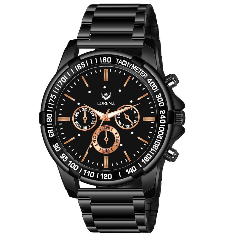 LORENZ Stainless Steel Analogue Chain Watch for Men | MK-4041R - Image 3