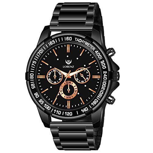 LORENZ Stainless Steel Analogue Chain Watch for Men | MK-4041R - Image 1