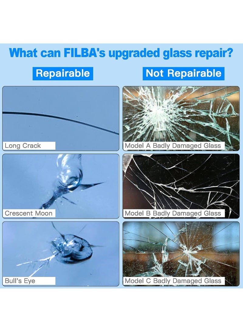 DubaiGallery غراء إصلاح شقوق زجاج السيارات نانو لإصلاح زجاج السيارة الأمامي - Image 3