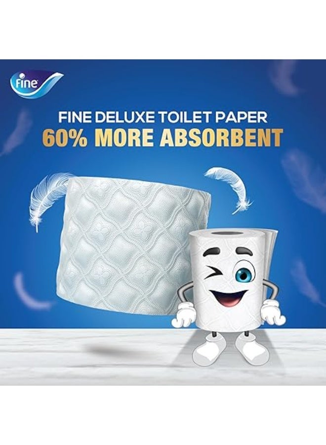 Fine Deluxe Toilet Tissues Paper 24 Rolls, 140 sheets x 3 Ply - Image 3