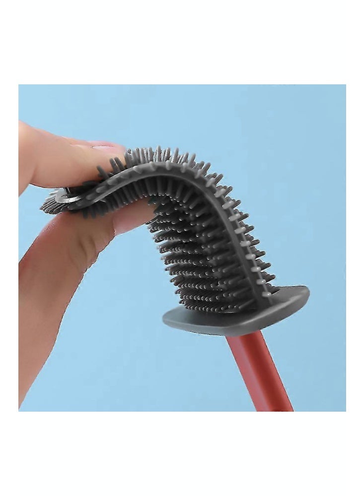 ايدا فرشاة مرحاض سيليكون مع حامل – تثبيت جداري أو أرضي، تصميم صحي وعصري - Image 3