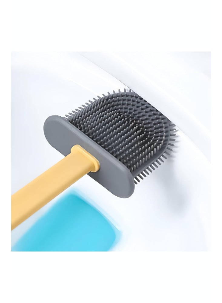 ايدا فرشاة مرحاض سيليكون مع حامل – تثبيت جداري أو أرضي، تصميم صحي وعصري - Image 4