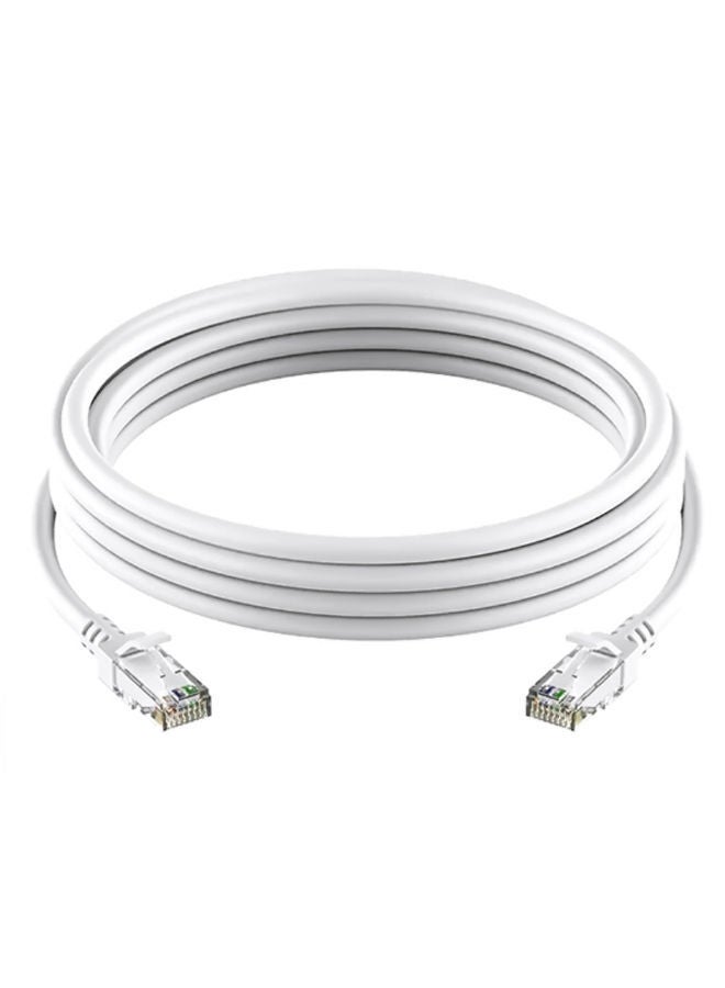 NIBEMINENT Ethernet Ultrafine Patch Network Cable For Rj45 Router White  - Image 1