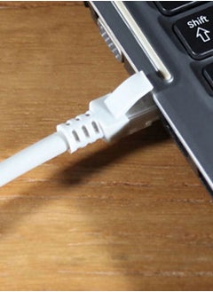 نيبمينينت كابل توصيل الشبكة بتقنية إيثرنت وفائق الدقة للراوتر بمنفذ RJ45 أبيض  - Image 3