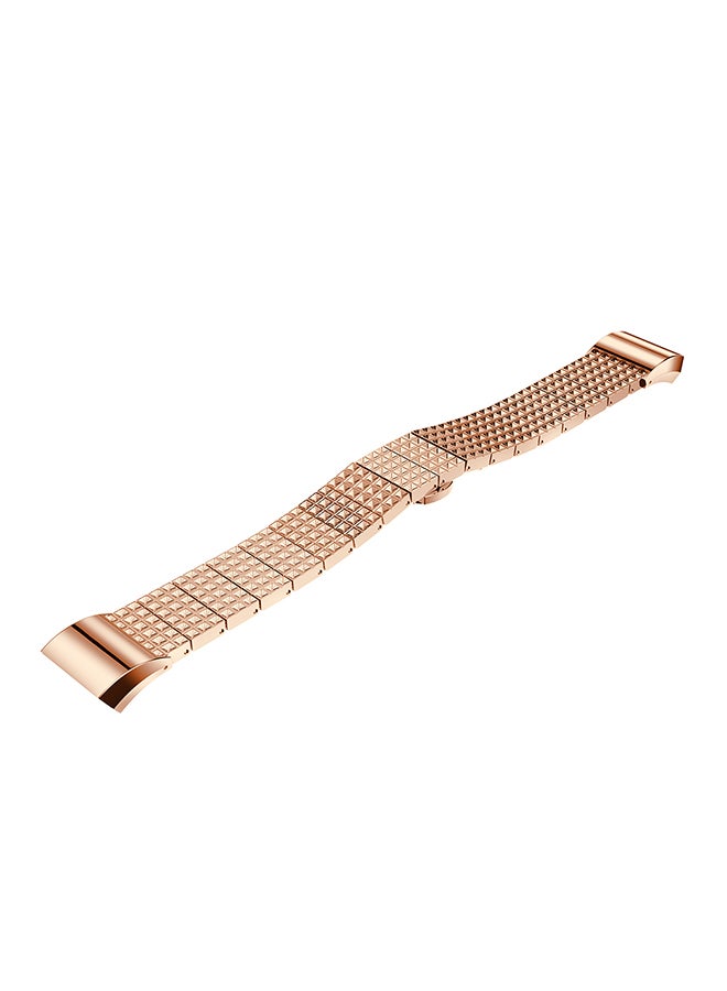 ISank Replacement Watch Band For Fitbit Charge 2 Rose Gold - Image 2