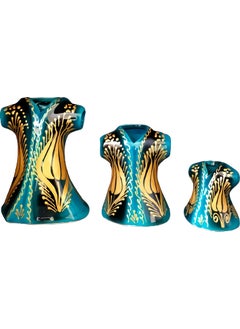 EGE A an Emerald Green Gold Gilded Kaftanl Set  - Image 1
