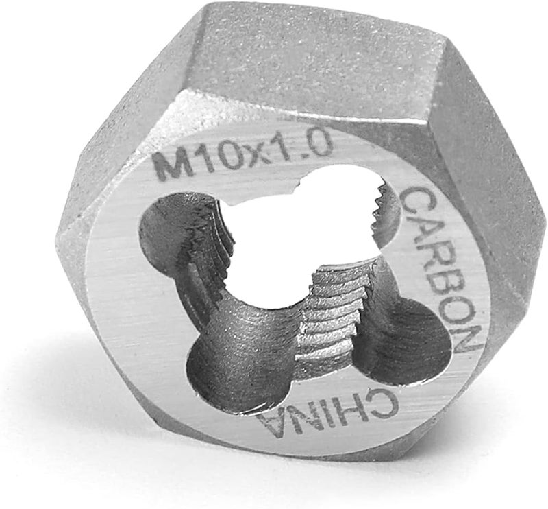 Utoolmart Hex Rethreading Die, M10 x 1.0 Pitch, Carbon Steel Thread Die, Hex Rethreading Die Machine Thread Die, Hexagon Taper Pipe Die - Image 1