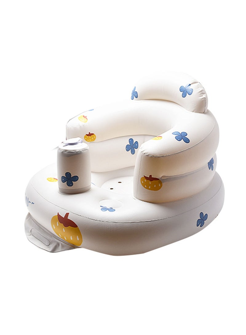 Excefore Baby Inflatable Seat for Sitting up 3 Months Infant Air Pump Back Support Sofa Built in Pump Baby Support Seat Summer Toddler Chair for Sitting up Baby Shower Chair Boys Girls Gifts - Image 1