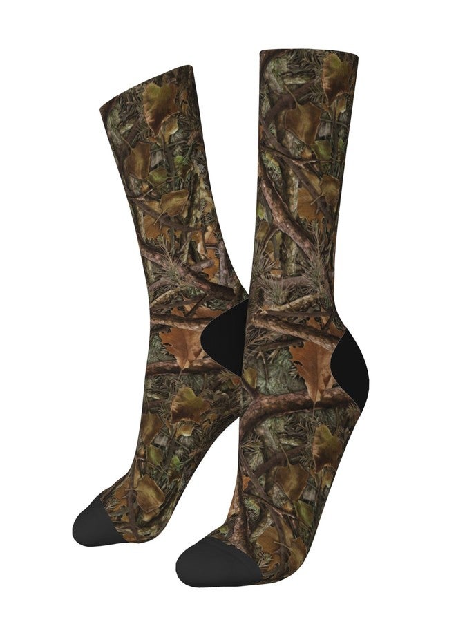 Qwalnely Camo Socks for Men Women, Hunting Gifts, Forest Socks for Adults Teenager Boys Girls - Image 1