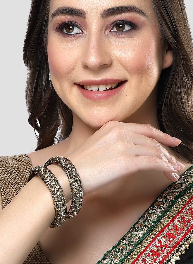 كارات كارت أساور كاراتكارت مطلية بالذهب العتيق بتصميم نجمة مرصعة بأحجار الكوندان للنساء - Image 2