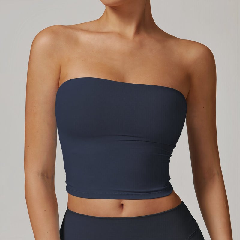 No Slipping Bandeau Bra No Chafe No Tightness Shape Retention Yoga Top - Image 2