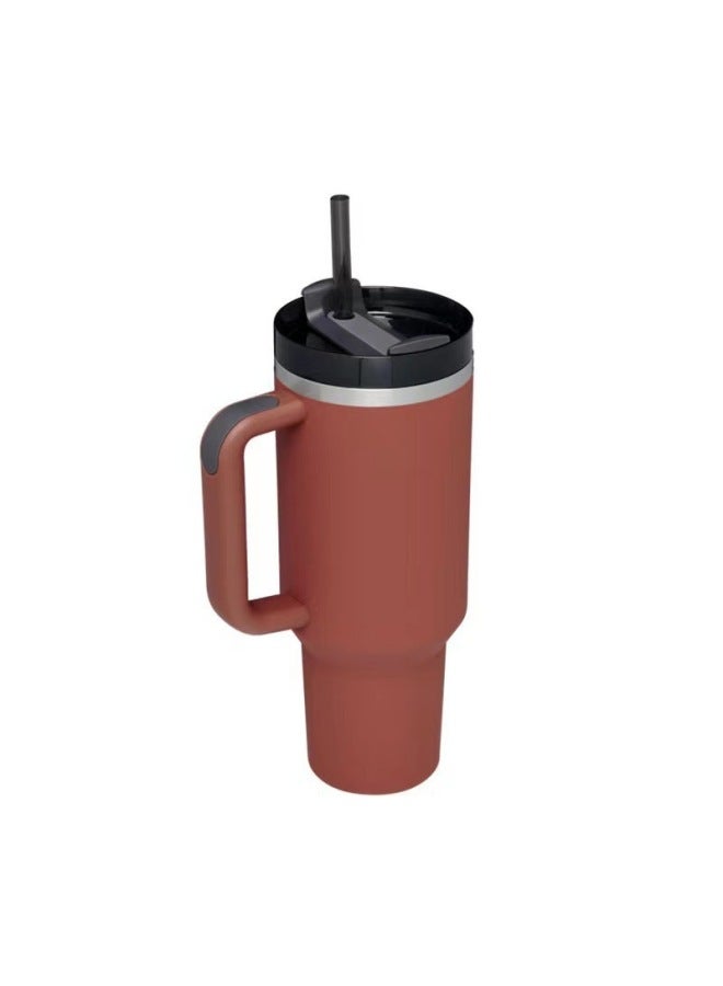 New Second-generation 40oz Handle Cup 304 Stainless Steel Straw Insulation Cold Car Beer Ice Bully Car Cup For Women