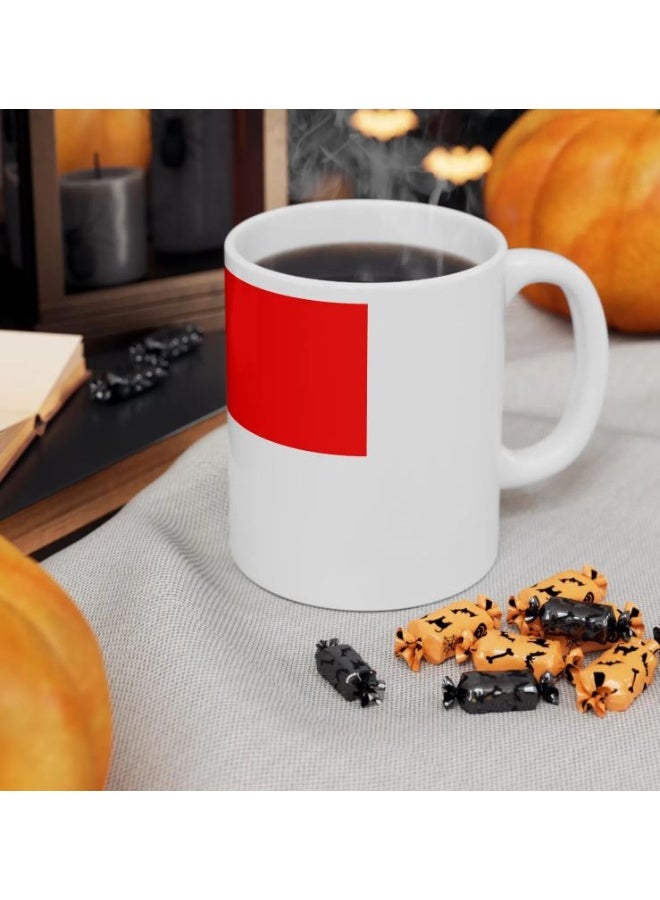RYN Indonesia Country Flag White Ceramic Coffee and Tea Mug - Image 2