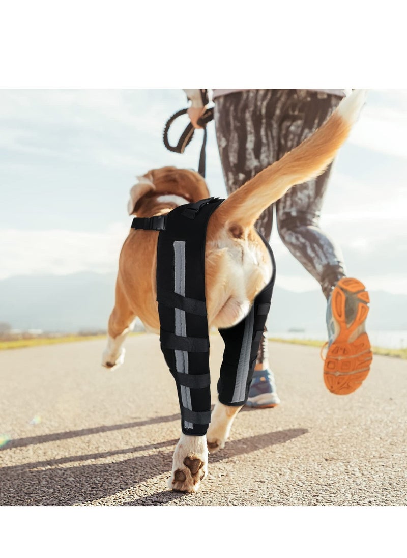 SYOSI - Dog Knee Brace Leg Braces with Metal Hinged Flexible Support and Reflective Seat Belts for Wounds Heals Prevents Injuries Sprains from Arthritis Small - Image 1