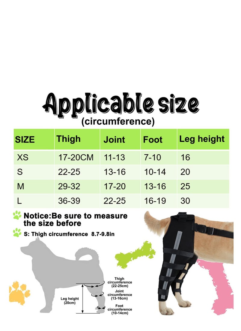 SYOSI - Dog Knee Brace Leg Braces with Metal Hinged Flexible Support and Reflective Seat Belts for Wounds Heals Prevents Injuries Sprains from Arthritis Small - Image 1