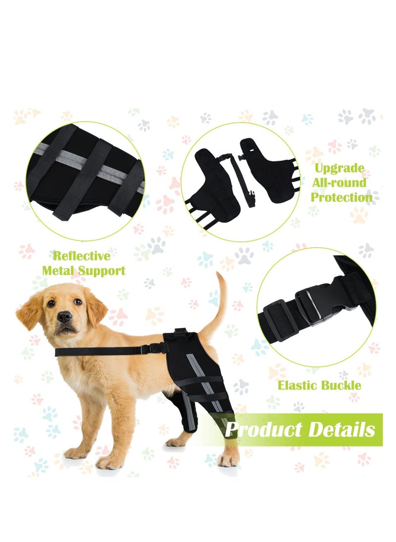 SYOSI - Dog Knee Brace Leg Braces with Metal Hinged Flexible Support and Reflective Seat Belts for Wounds Heals Prevents Injuries Sprains from Arthritis Small - Image 1