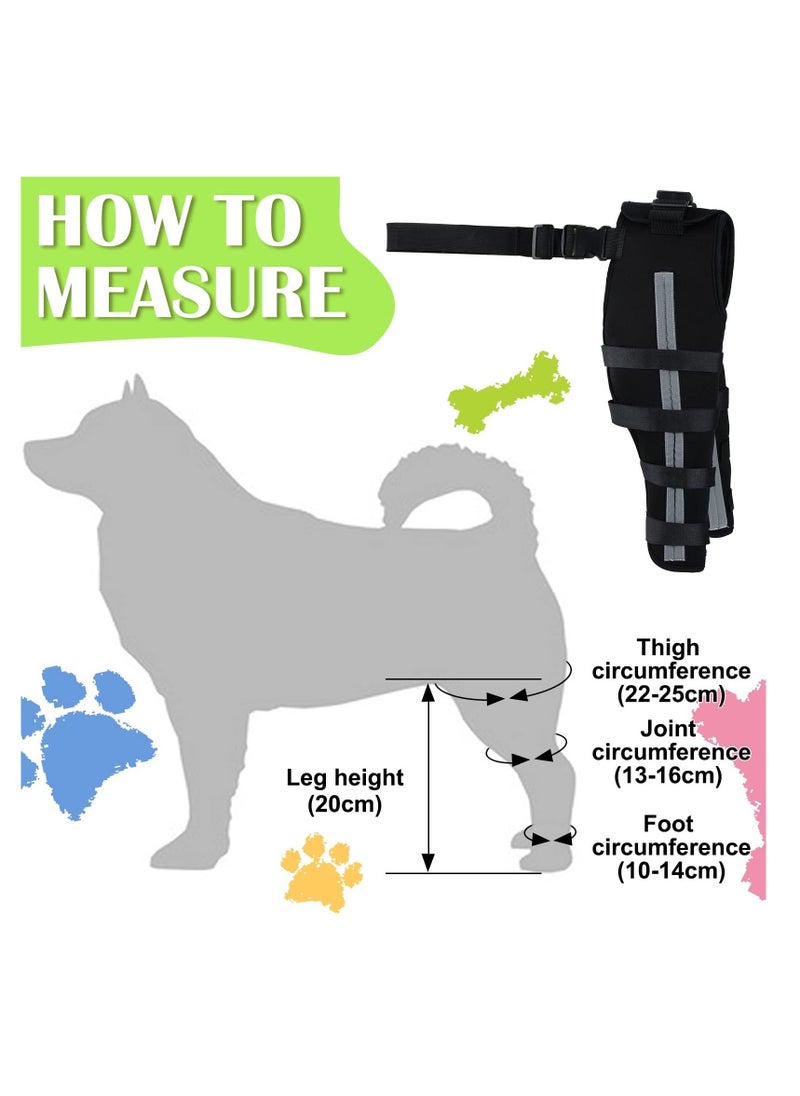 SYOSI - Dog Knee Brace Leg Braces with Metal Hinged Flexible Support and Reflective Seat Belts for Wounds Heals Prevents Injuries Sprains from Arthritis Small - Image 1