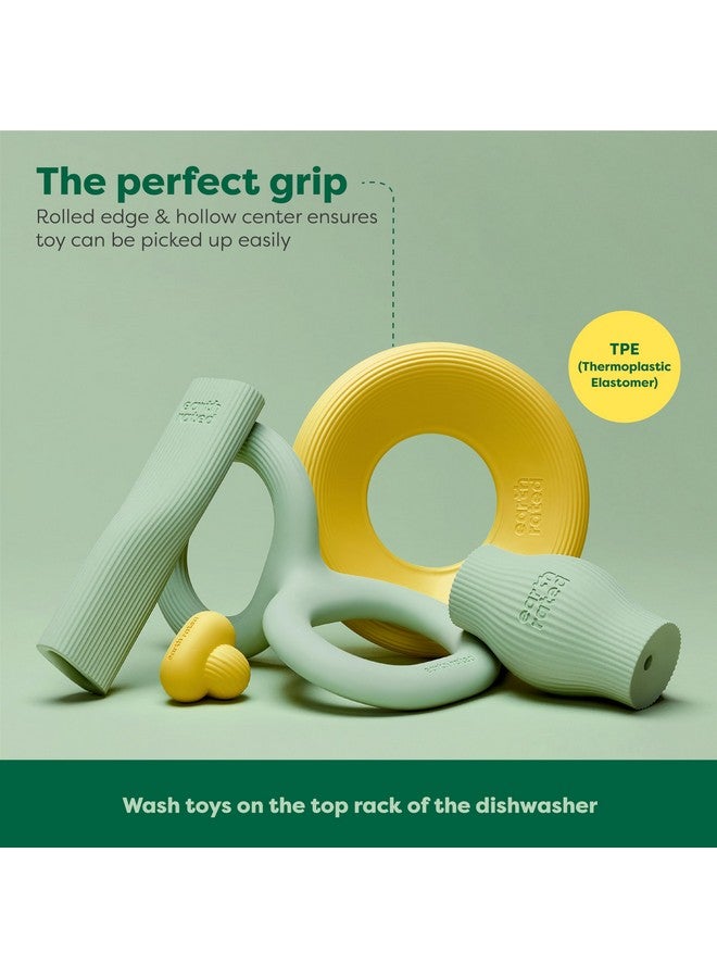 إيرث ريتد لعبة قرص طائر مُصممة خصيصًا للكلاب والجراء، ألعاب تفاعلية للكلاب، يطفو على الماء على شكل صحن، كبير، أصفر - Image 4