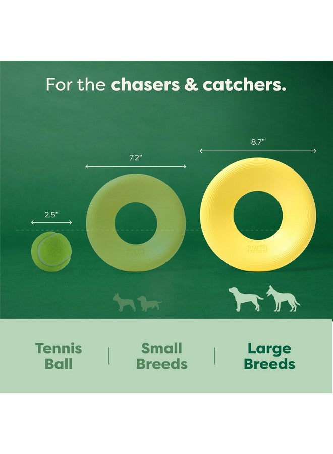 إيرث ريتد لعبة قرص طائر مُصممة خصيصًا للكلاب والجراء، ألعاب تفاعلية للكلاب، يطفو على الماء على شكل صحن، كبير، أصفر - Image 3