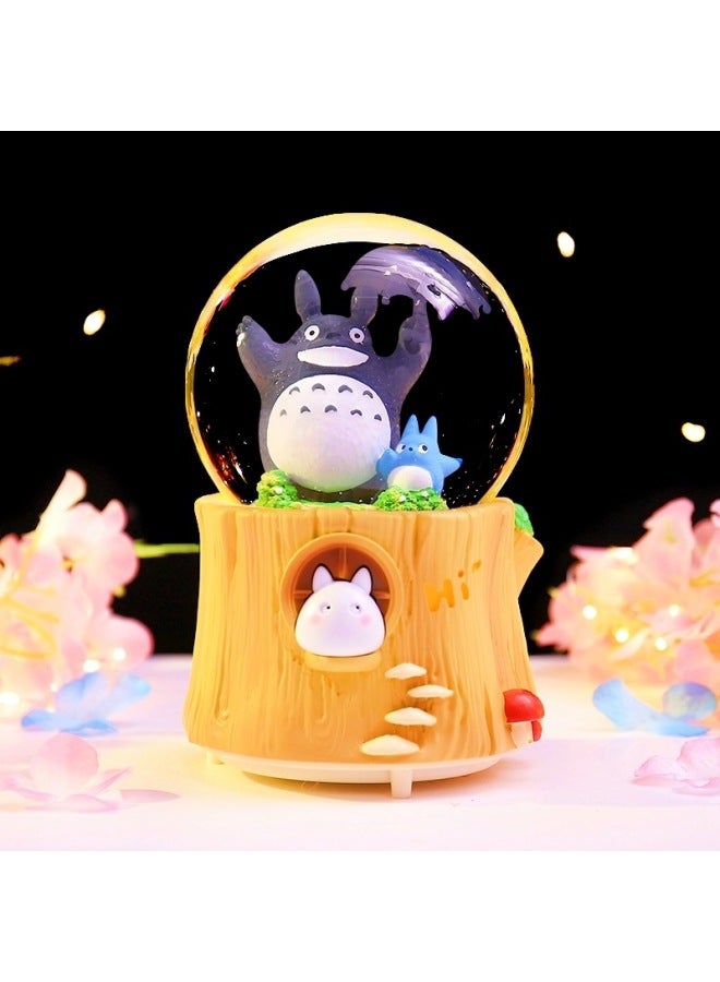 New Hot Mini Crystal Ball Nine-tailed Fox Desktop Ornament Music Box Girls' Holiday Gift Manufacturer
